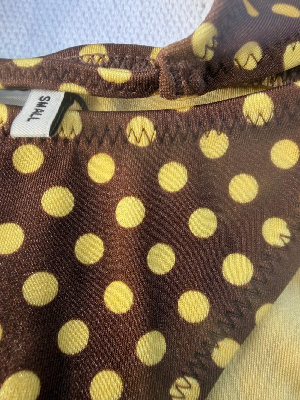 triangl swimwear Brown and Yellow Polka Dot String Bikini - Picture 3 of 10